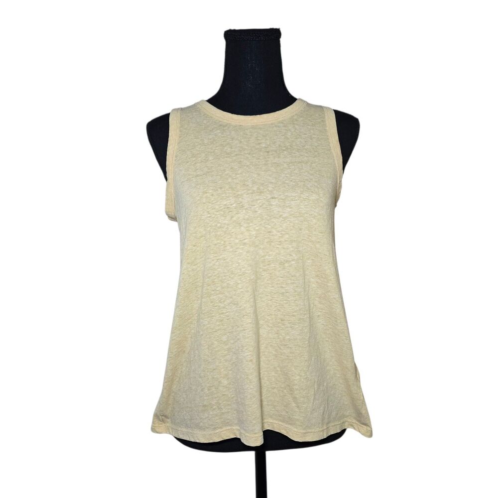 J.Crew Cotton Blend Knot-Back Tank Top Women's Size Small Light Yellow